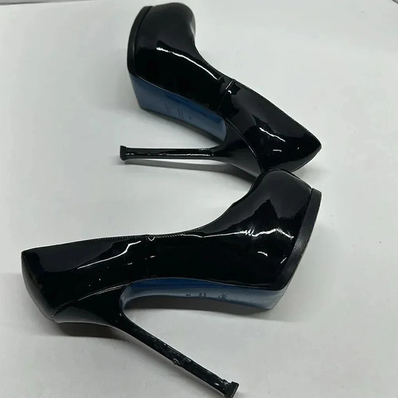 Yves Saint Laurent YSL Tribute Pump High Heels Patent Leather Black Size 36 US 6 - Picture 12 of 17